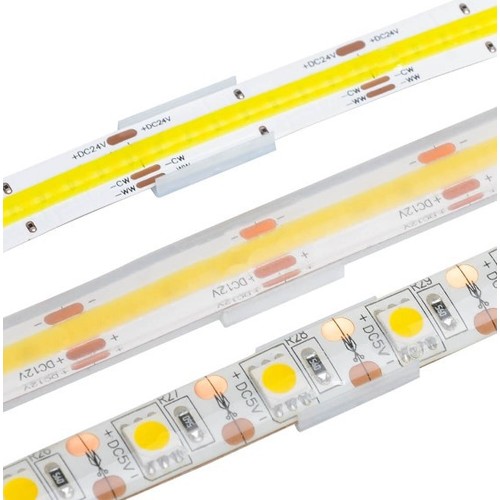 20 stk. skjulte monteringsklips til LED stripe - 8mm, passer til IP20 strips