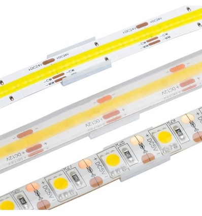 20 stk. skjulte monteringsklips til LED stripe - 8mm, passer til IP20 strips