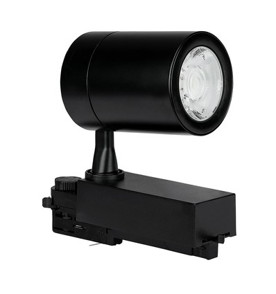 35W LED skinnespot - 6000K, svart hus