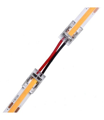 Lavprofil samler med ledning til LED strip - 8mm, COB, enkeltfarget, IP20, 5V-24V