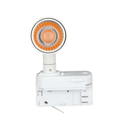 15W LED Skinnespot - Samsung Chip, 3000K, 5 Års Garanti, Hvit Hus