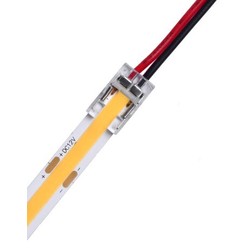 Enkeltfarget LED strip tilbehør 12V/24V COB Lavprofil startstikk til LED strip - 8mm, COB, enkeltfarget, IP20, 5V-24V