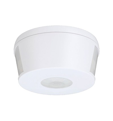 Bevegelsessensor 360° PIR, 1000W - Utenpåliggende, rekkevidde opptil 30m, IP20 innendørs, hvit