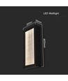 20W LED utendørs vegglampe - IP65, 2300lm, sort, varm hvit, 40cm høy