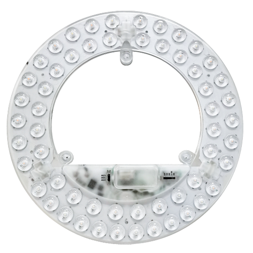 24/18/12W LED-innsats med linser, flimmerfri - Ø21,5 cm, Valgfri CCT, erstatt G24, sirkulærrør og kompaktlysrør