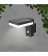 2W LED Solcelledrevet Vegglampe - PIR Sensor, 3000K, Firkantet, IP54