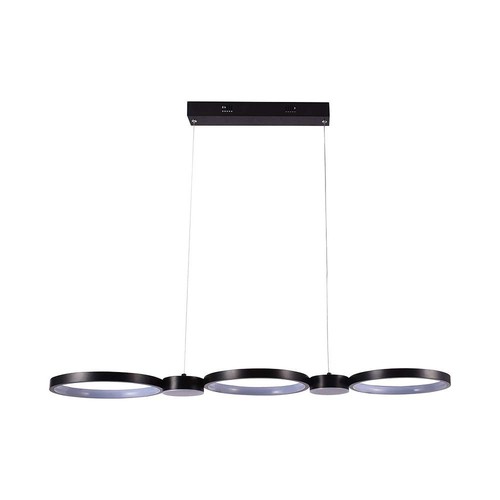 38W LED pendellampe, 100cm - Sort, 4560lm, 3000K, inkl. lyskilde