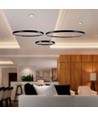 57W LED pendellampe - (40x60x80cm), 4000K, krystall akryl inne, svart hus