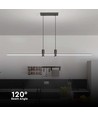 19W Hengelampe - LED, (80x100cm), 3000K, Sort hus