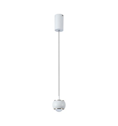 9W Hengende Lampe - LED, 10x10x100cm, 4000K, hvit, hus