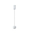 9W Hengende Lampe - LED, 10x10x100cm, 4000K, hvit, hus