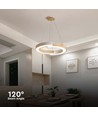 32W Hengelampe - LED, 43x100, 4000K, Hvit, Tre