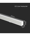 40W LED Lineær Hengende Suspensjonslys - Samsung Chip, Opp Ned System, 3i1, Hvitt Hus.