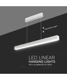 40W LED Lineær Hengende Suspensjonslys - Samsung Chip, Opp Ned System, 3i1, Hvitt Hus.