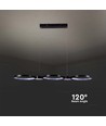 97cm 38W LED pendel - 120lm/W, 4560lm, sort hus, 3000K, inkl. lyskilde