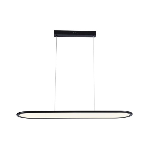 24W LED pendellampe - 80x100cm, 4000K, sort, hus.