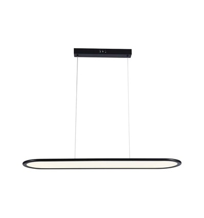 24W LED pendellampe - 80x100cm, 4000K, sort, hus.