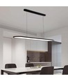 24W LED pendellampe - 80x100cm, 4000K, sort, hus.