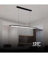 24W LED pendellampe - 80x100cm, 4000K, sort, hus.