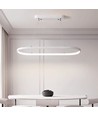24W LED pendel/hengelampe - 80x20x100cm, 2760lm, hvit, 3000K