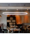 24W LED pendel/hengelampe - 80x20x100cm, 2760lm, hvit, 3000K