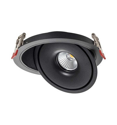 12W LED Downlight - COB, 3i1, Sort hus