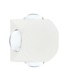 4W rund LED vegglampe med 4 lysstråler - IP54, hvit, COB LED, 4000K, inkl. lyskilde