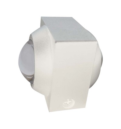 2W LED vegglampe opp/ned - IP54, 3000K, hvit, inkl. lyskilde