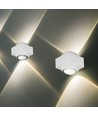 2W Vegglampe - LED COB, Opp og Ned, 3000K, Hvit Hus.