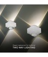 VT-770 vegglampe LED 2W - COB, opp og ned, 4000K, hvitt hus