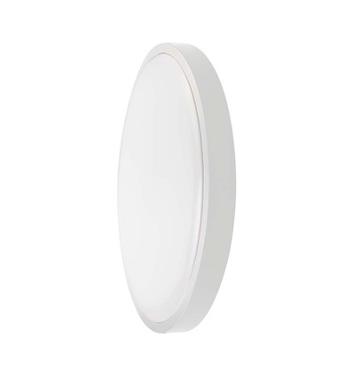 24W LED taklampe - Rund, hvit ramme, IP44