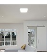24W LED taklampe, 30x30cm - Firkantet, hvit kant, IP44, 4000K, inkl. lyskilde