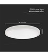 36W LED Dome Lys - 4000K, rundt, hvit ramme, IP44