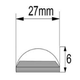 1 meter LED skapbelysning - 6mm høy, 12V, 9W, med støpsel