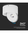 20W Overflatemontert Downlight - LED, COB, 3in1, Hvit, Hus.