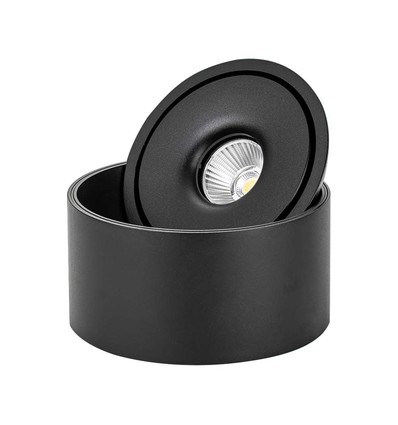 V-Tac 28W påbyggingsspot, CCT - 3 lysfarger, Ø17,8 cm, 8,7 cm høy, RA90, svart, 230V