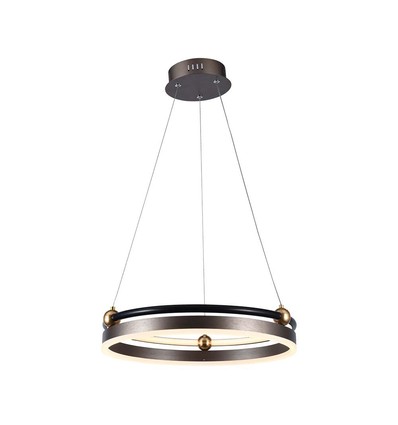 20W LED designer pendel - Enkel ring, 3000K, kaffefarge, 2400lm