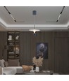 9W LED pendel - 1000lm, 3000K, hvit-grå kropp, 30x320x100cm