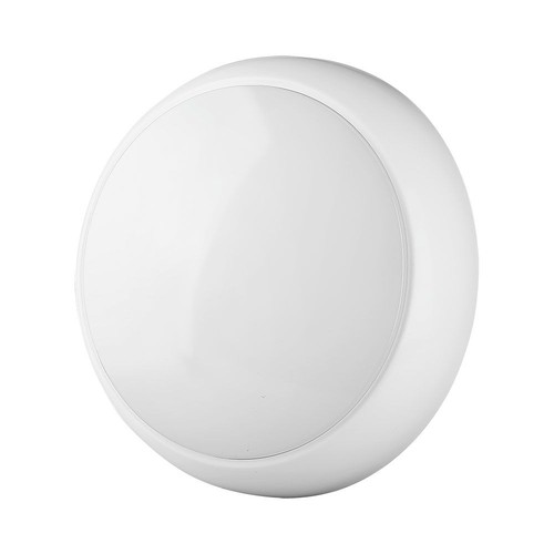 320mm 8W/16W/20W LED bulkhead - Samsung LED chip, IP65, IK08, 3-i-1 CCT, rund, hvit kant
