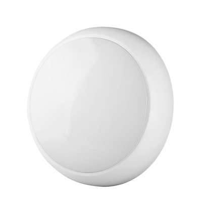 320mm 8W/16W/20W LED bulkhead - Samsung LED chip, IP65, IK08, 3-i-1 CCT, rund, hvit kant