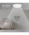 8W/16W/20W LED sensorlampe med Samsung chip - 3-i-1 CCT, IP65, Ø32cm, mikrobølge sensor, hvit kant