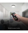36W LED sensorlampe - Ø42cm, IP44, sort kant, innebygd mikrobølgesensor