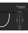 11W LED Skinnespot - Smart, Magnetisk, Fleksibel Tube, CCT 3i1, Funksjoner via App, Sort Hus