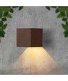 9W Solcelle vegglampe - IP65, 4000K, Corten, COB, PIR-sensor
