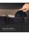 3W oppladbar bordlampe - Touch dimbar, sort, 3000K, bærbar, inkl. batteri