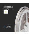 5m 3,6W/m sprutsikker LED strip - 12V, IP65, 60 LED pr. meter, kald hvit