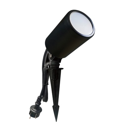 5,2W SMART WiFi LED hagespot med spyd, RGB - 12V, IP65, sort, virker med Alexa og Google Home