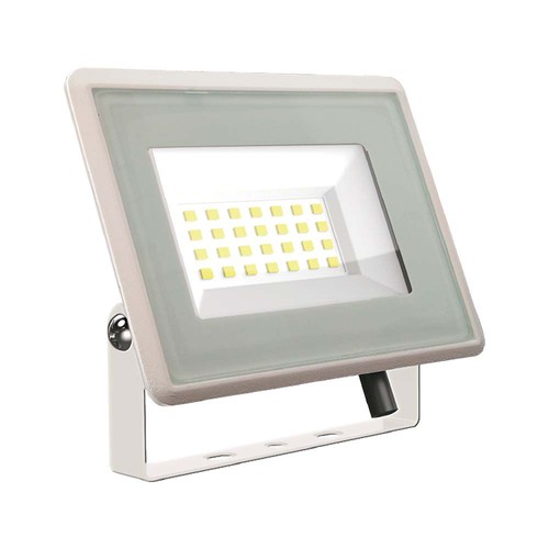 20W LED lyskaster - 1650lm, IP65, hvitt kabinett, kald hvit, utendørs