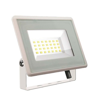 20W LED lyskaster - 1650lm, IP65, hvitt kabinett, kald hvit, utendørs