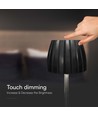 2,7W LED bordlampe, sort - Touch dimbar, 3-i-1 CCT, oppladbar, USB-C, 10,5 x 34 cm